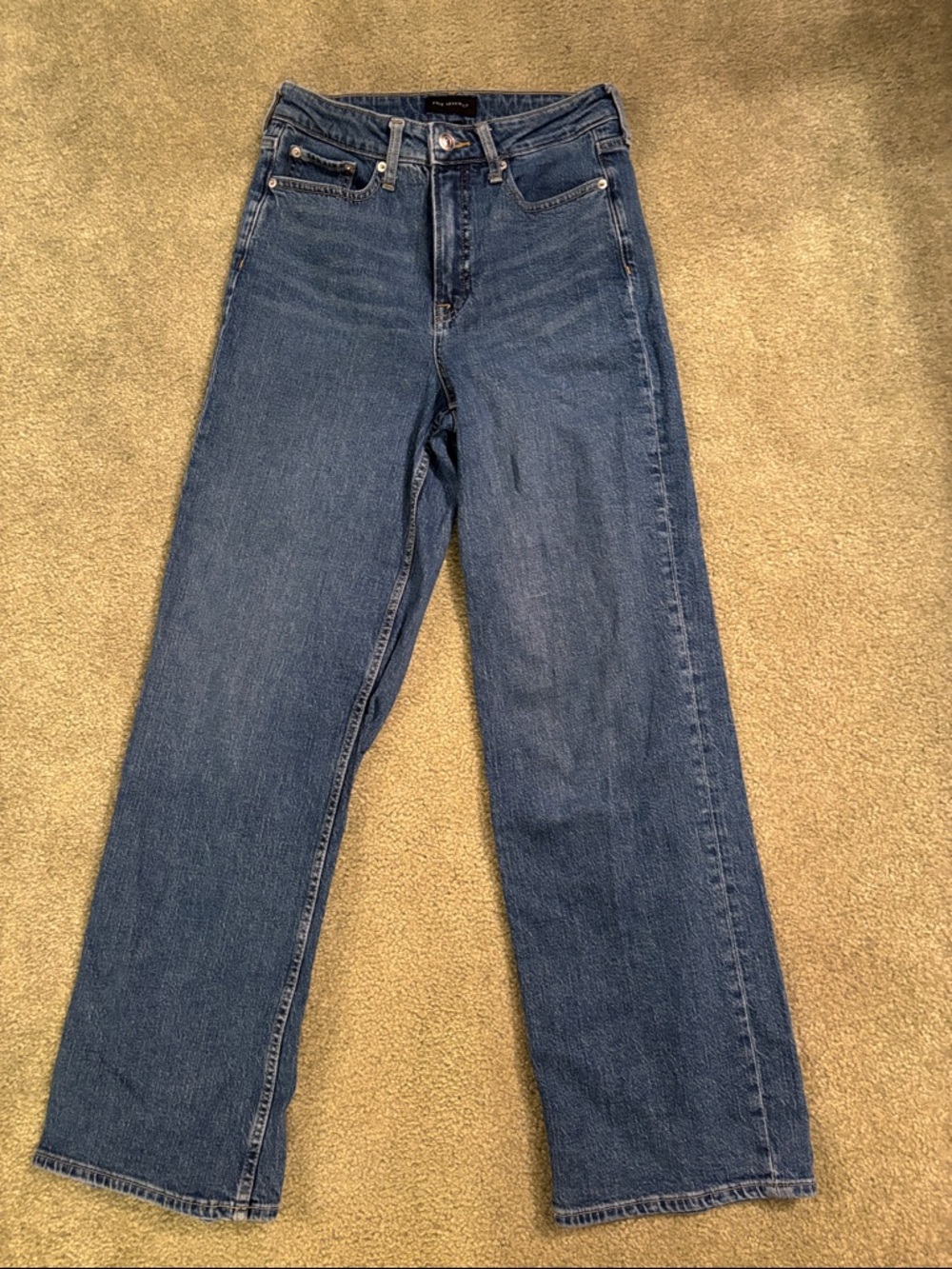 High-Rise Wide Leg Jeans in Medium Blue — Women's Flare Denim